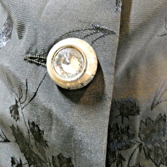 Black Satin Jacket Size 8 Mark Angelo Career to Party Date British Classy Luxury - Picture 6 of 9